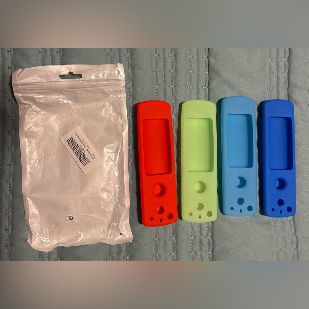 4 Silicone Remote Control Covers - Blue, Green, Red